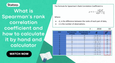 What is Spearman’s rank correlation coefficient and how to calculate it by hand and calculator