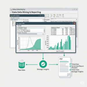 I can help you conduct data mining and reporting using Stata
