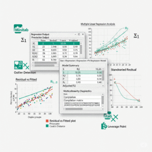 I can help you conduct Multiple Linear Regression and Reporting using Minitab
