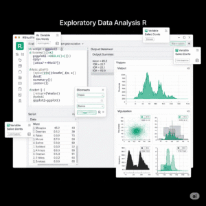 I will help you conduct exploratory data analysis using R and write report