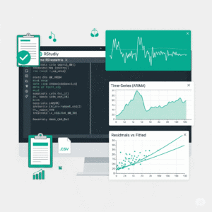 I can help you conduct econometric analysis using R and write report