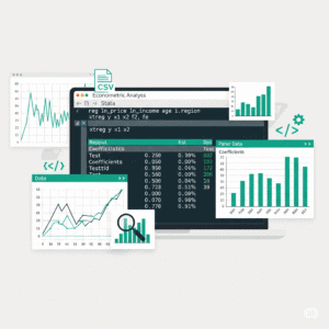 I can help you conduct econometric analysis using Stata and write report