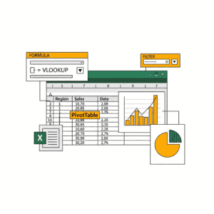 I can help you conduct data analysis and reporting using Excel