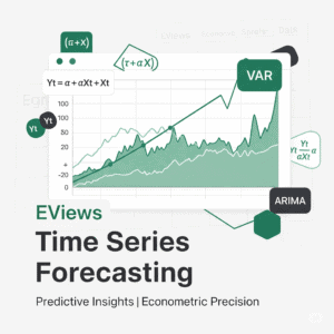I can help you conduct time series forecasting using EViews