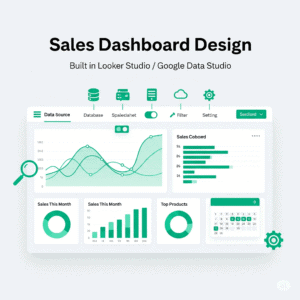 I can help you develop your sales dashboard using Google Data Studio/ Looker Studio