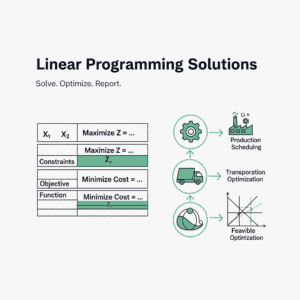 I can help you solve linear programming problems and write a report