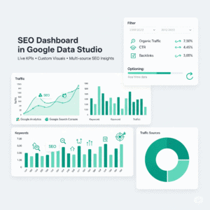 I can help you build SEO dashboard using Google Data Studio