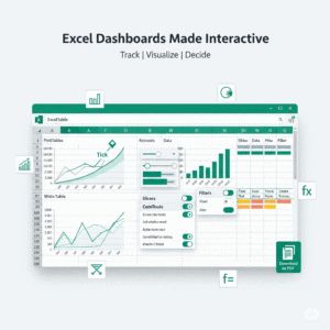I can help you build interactive dashboard in excel