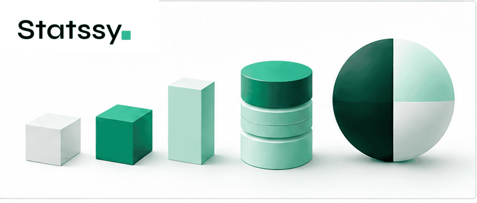 Abstract geometric shapes representing measurement scales and different types of research variables