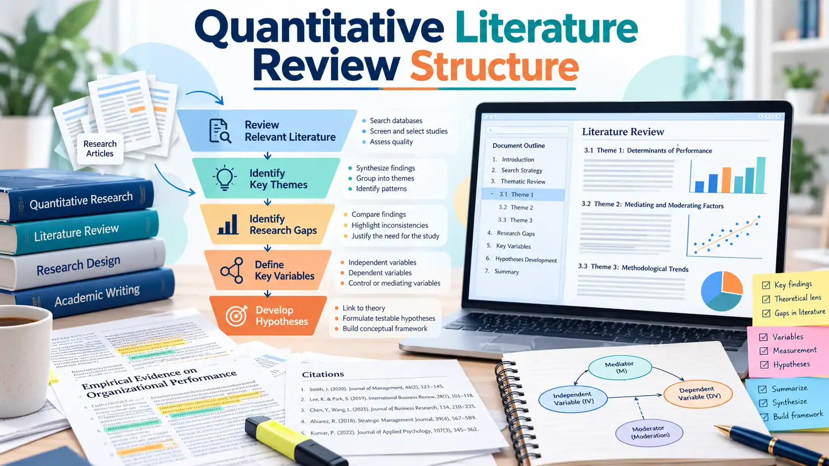 Quantitative Literature Review Structure That Organises Around Your Variables, Not Themes