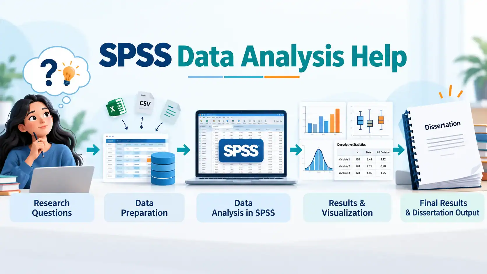 SPSS Dissertation Data Analysis Help: From Research Questions to Final Results